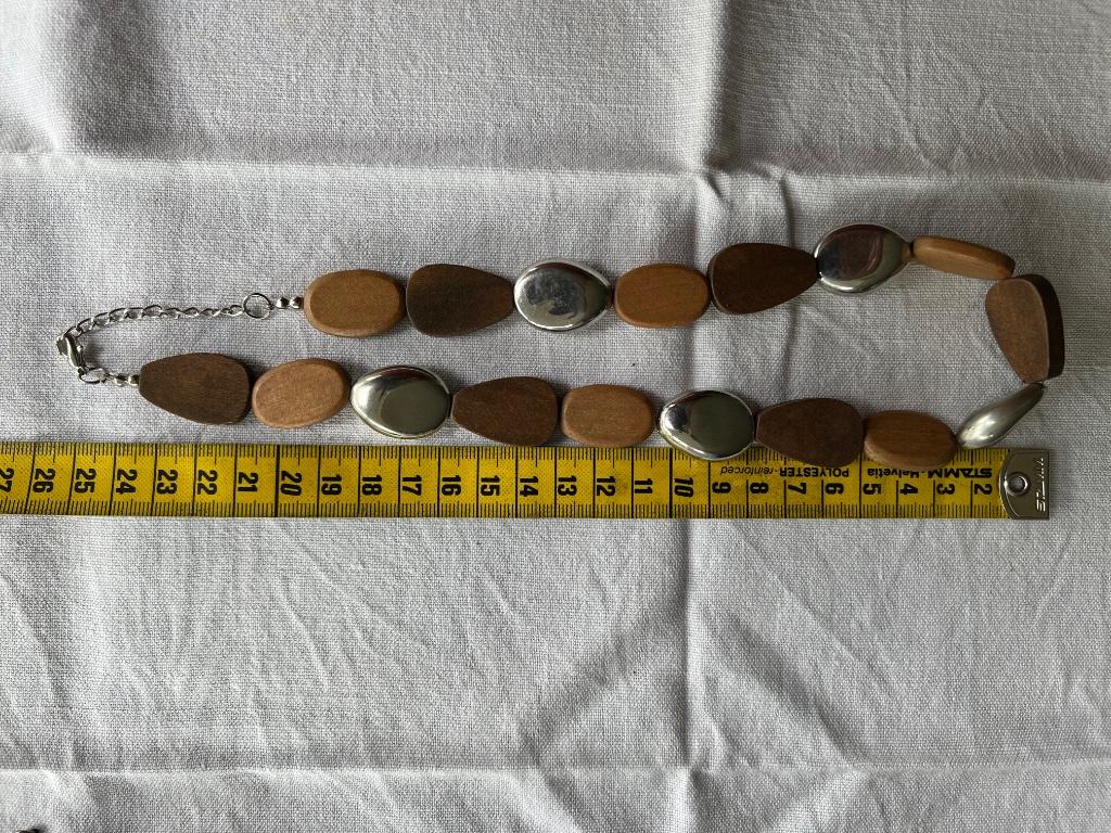 Halsketting, Bijoux, Sacs & Beauté, Colliers, Comme neuf, Brun, Enlèvement, Autres matériaux