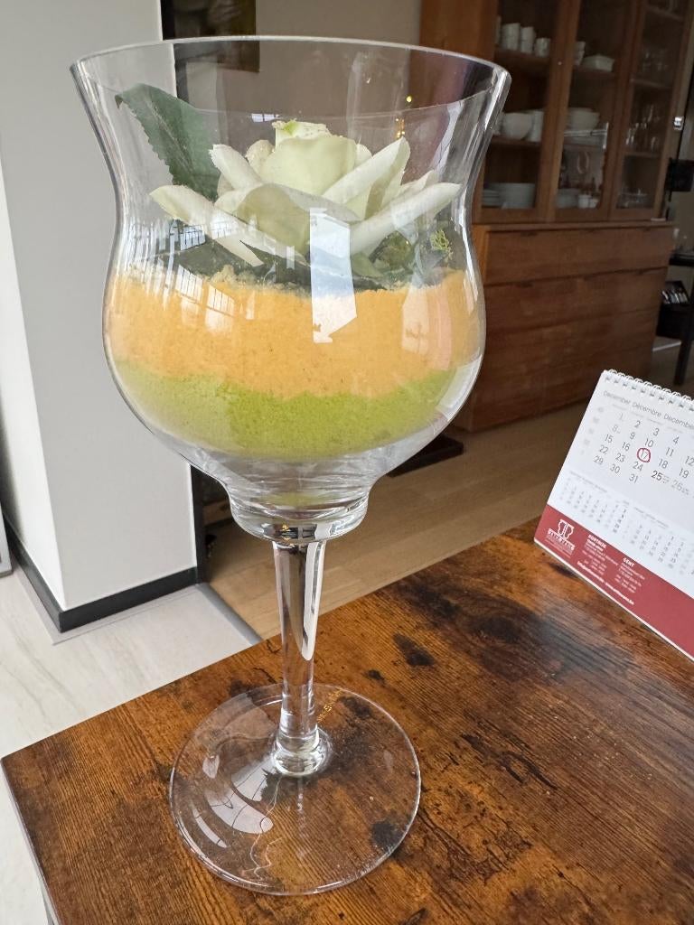 Decoratievaas, Ophalen, Zo goed als nieuw, Glas, Minder dan 50 cm
