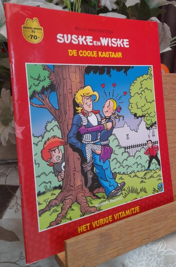 suske en wiske kortverhalen de coole kastaar en het vurige v, Gelezen, Willy Vandersteen, Eén stripboek, Ophalen of Verzenden