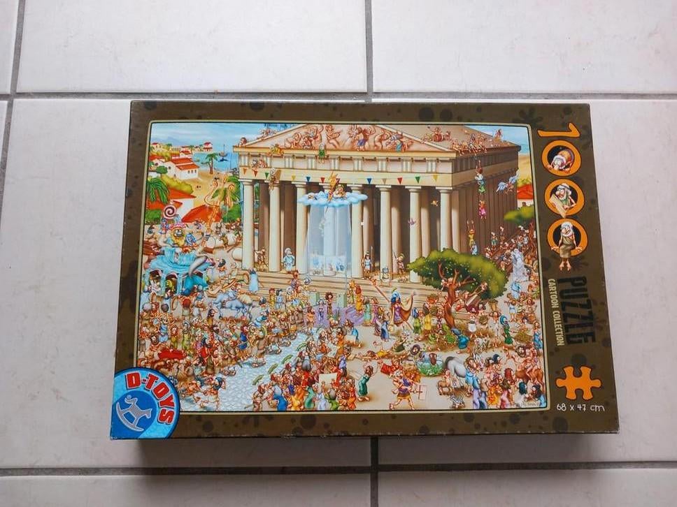 Puzzel 1000 stukjes -Comic puzzle-Romeinse Tempel, Hobby en Vrije tijd, Ophalen, 500 t/m 1500 stukjes, Gebruikt, Legpuzzel