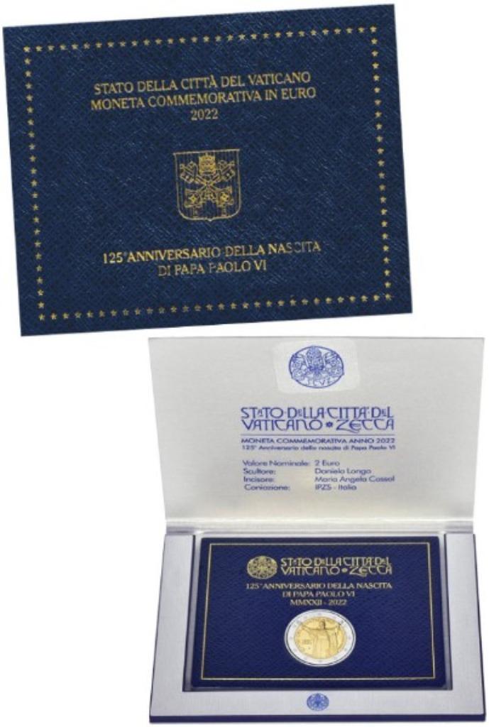 2 euros Cité du Vatican 2022 Paul VI, Enlèvement ou Envoi, Vatican, 2 euros