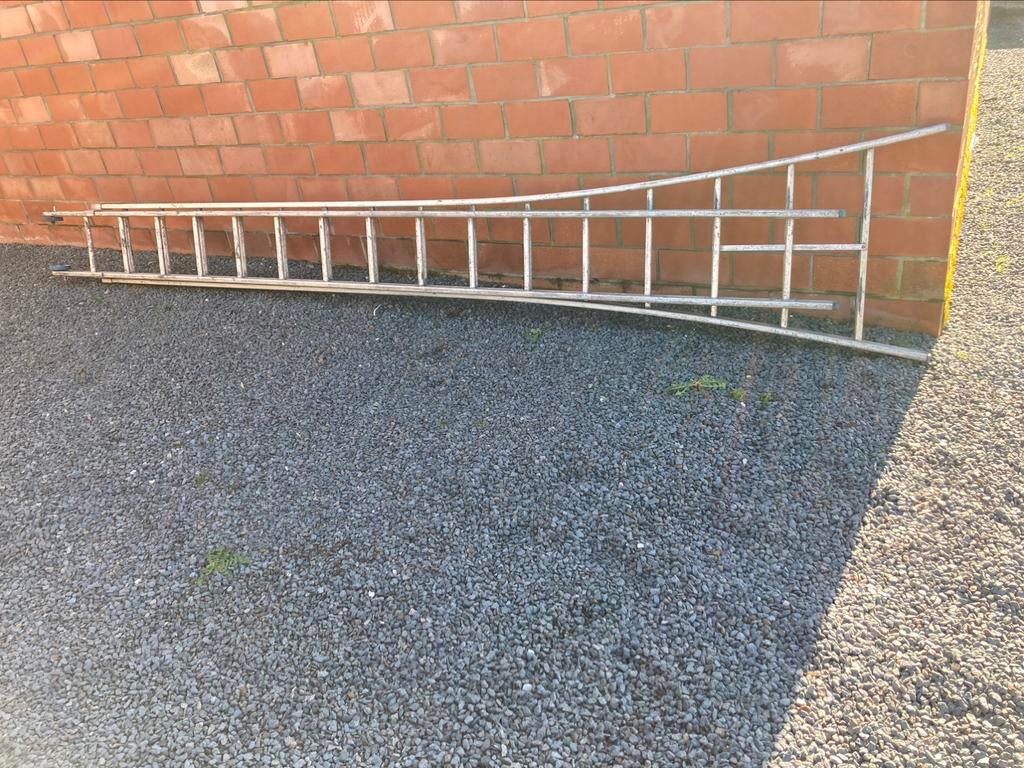 Alu ladder, Doe-het-zelf en Bouw, Ladders en Trappen, Ophalen, Gebruikt, Ladder
