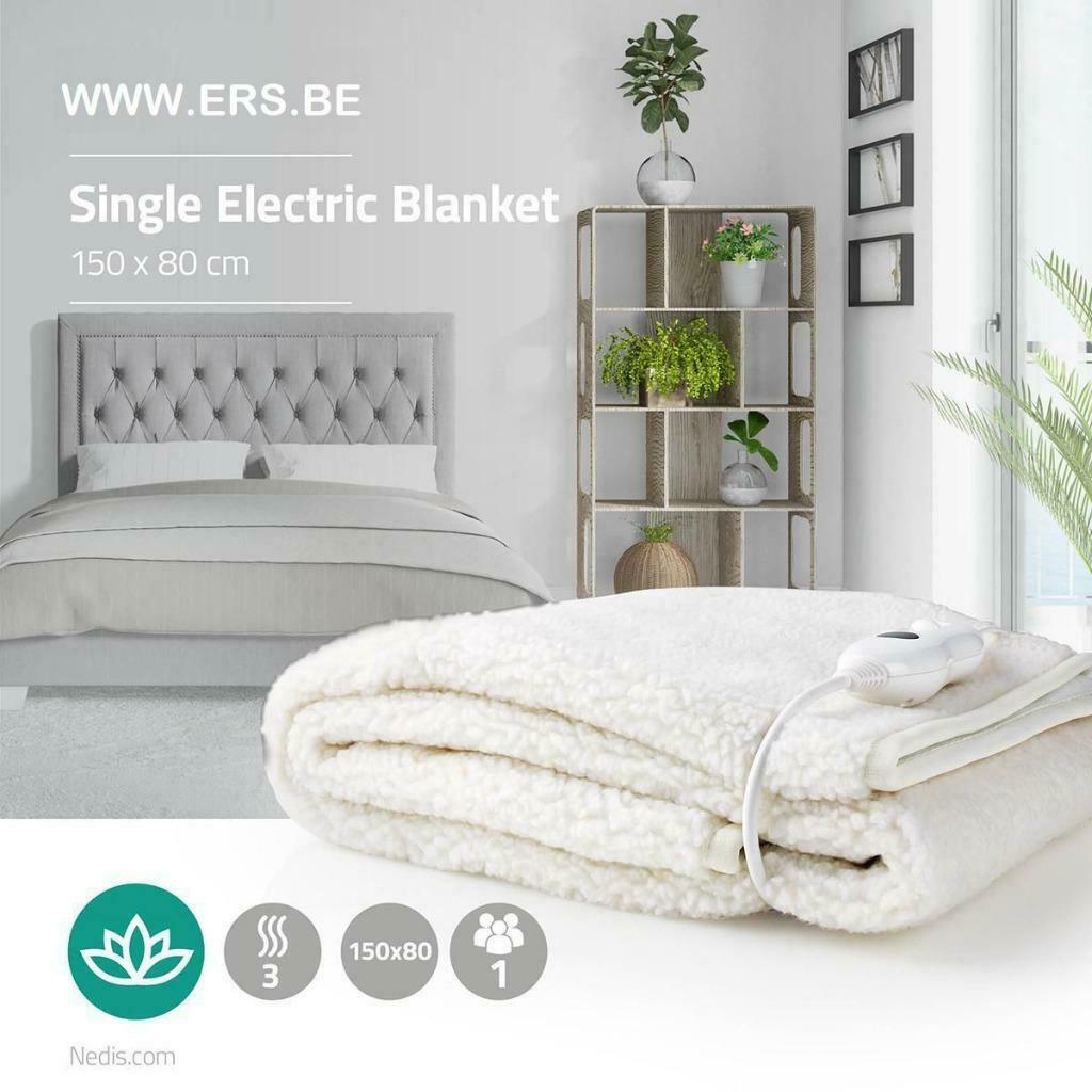 Elektrisch Deken 1 persoon  150x80 cm  (NIEUW), Huis en Inrichting, Slaapkamer | Beddengoed, Nieuw, Deken of Dekbed, Eenpersoons