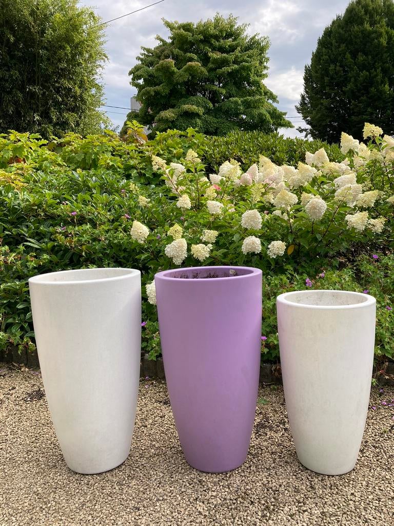 4 Pots de fleur design marque Elho, Jardin & Terrasse, Enlèvement ou Envoi, Utilisé, Synthétique, Intérieur