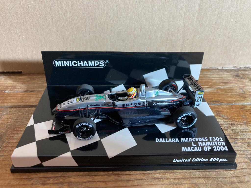 Lewis Hamilton 1:43 Macau 2004 F3 Mercedes F302, Verzamelen, Ophalen of Verzenden, Nieuw, Formule 1