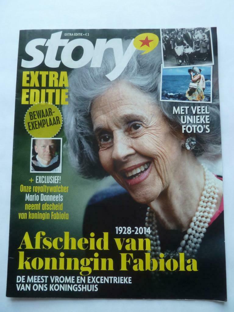 Koningin Fabiola overleden. Extra nr van Story, dec 2014, Verzamelen, Ophalen of Verzenden, Zo goed als nieuw, Tijdschrift of Boek
