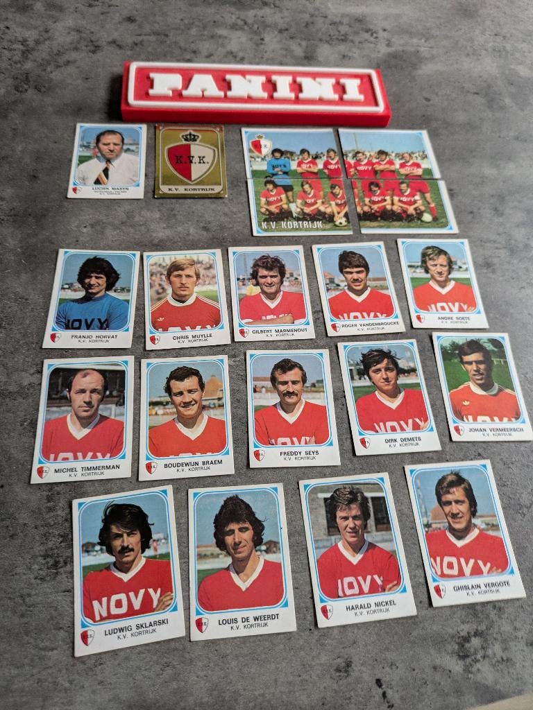 PANINI FOOTBALL 77 COURTRAI  20 AUTOCOLLANTS FOOTBALL 1977, Envoi, Neuf