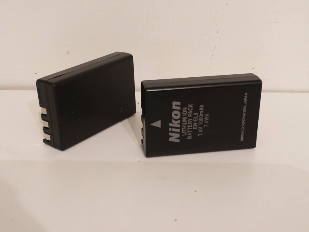Lithium batterij enEN-EL9 (3x) voor camera D60, Ophalen of Verzenden, Gebruikt