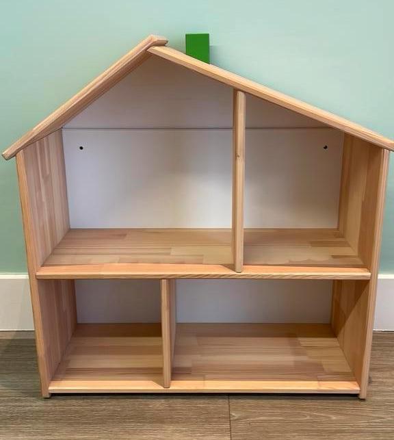Houten speelgoedhuis of open wandkastje, Ophalen, Zo goed als nieuw, Poppenhuis