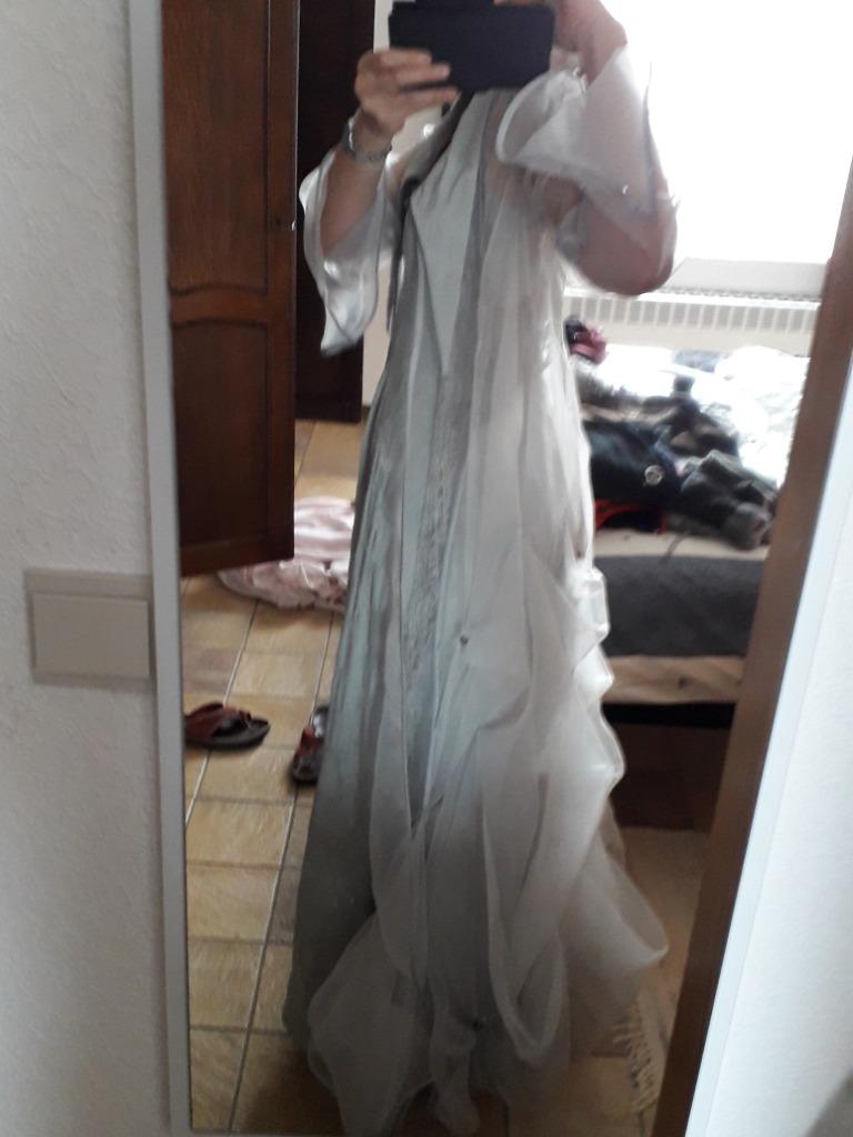 Robe de mariée grise taille 38, Enlèvement, Porté, Gris, Robe de mariée