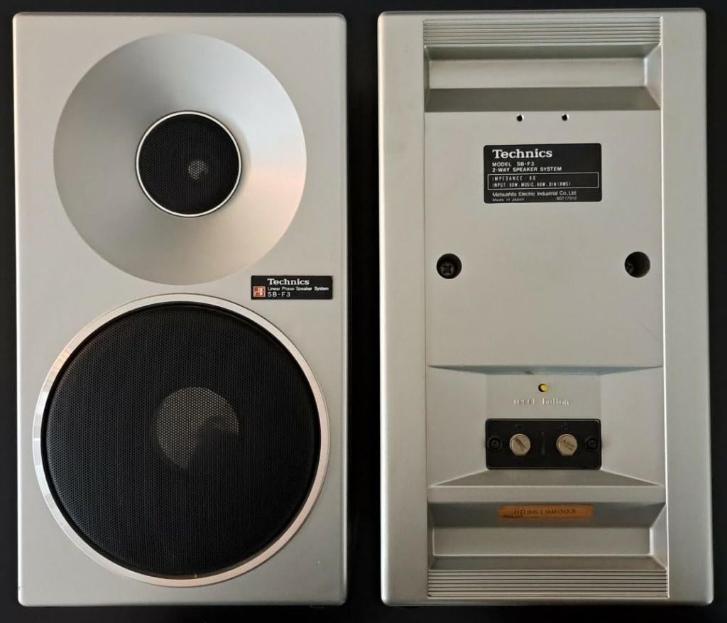 2 Technics SB-F3 speakers, TV, Hi-fi & Vidéo, Enceintes, Utilisé, Haut-parleurs Frontaux, Arrière ou Stéréo, 60 à 120 watts, Autres marques