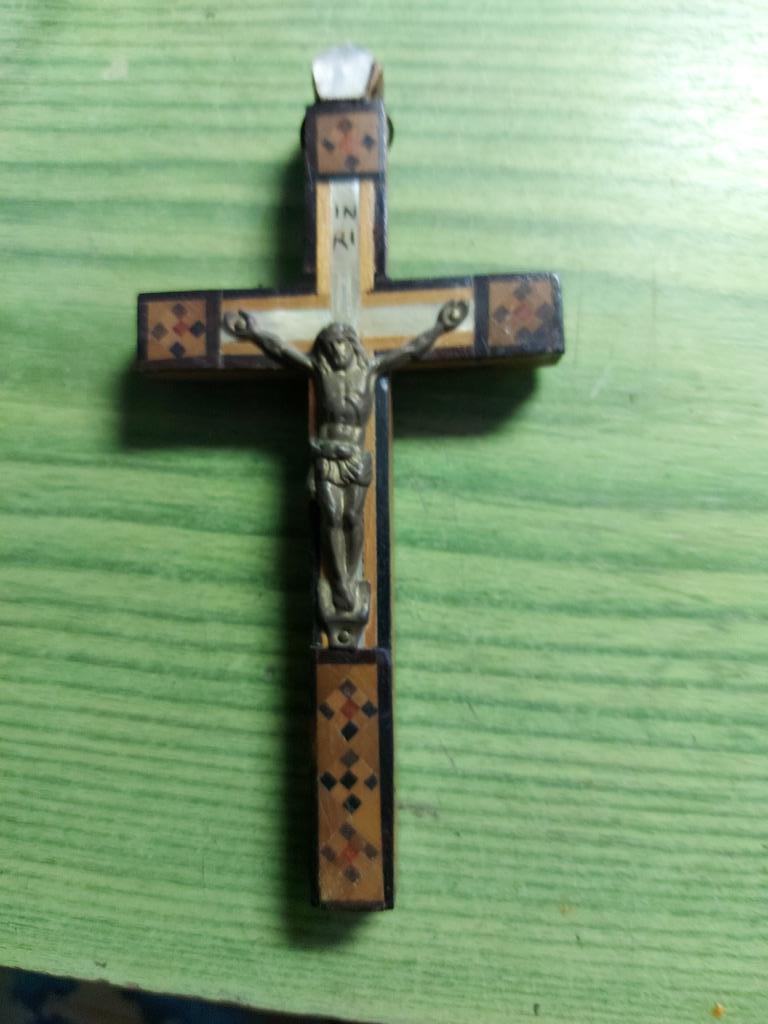 speciaal antiek kruisbeeld, Antiek en Kunst, Ophalen of Verzenden