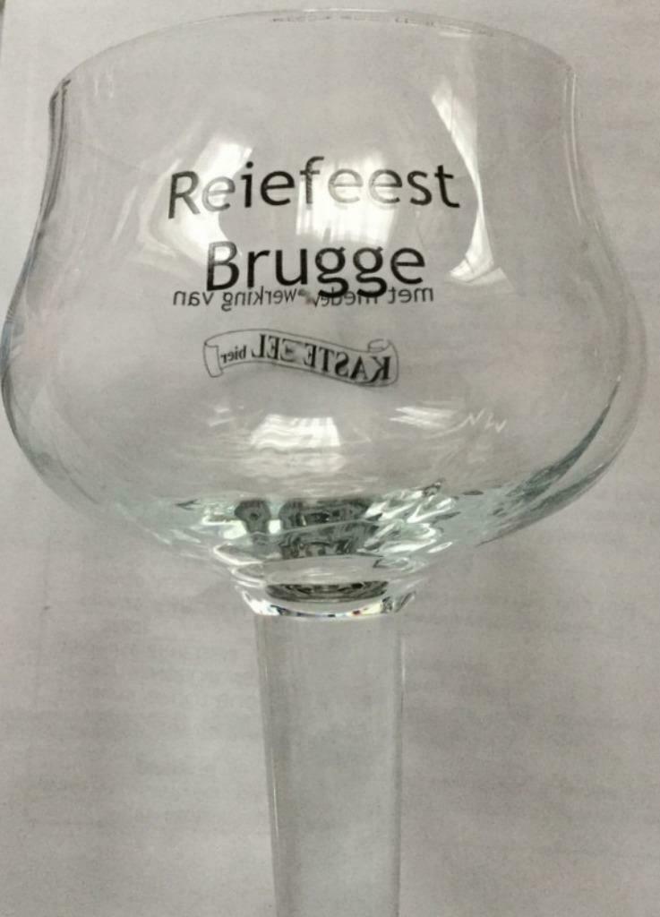 bier brouwerij glas Van Honsebrouck Kasteelbier reiefeest Br, Ophalen of Verzenden, Zo goed als nieuw, Bierglas