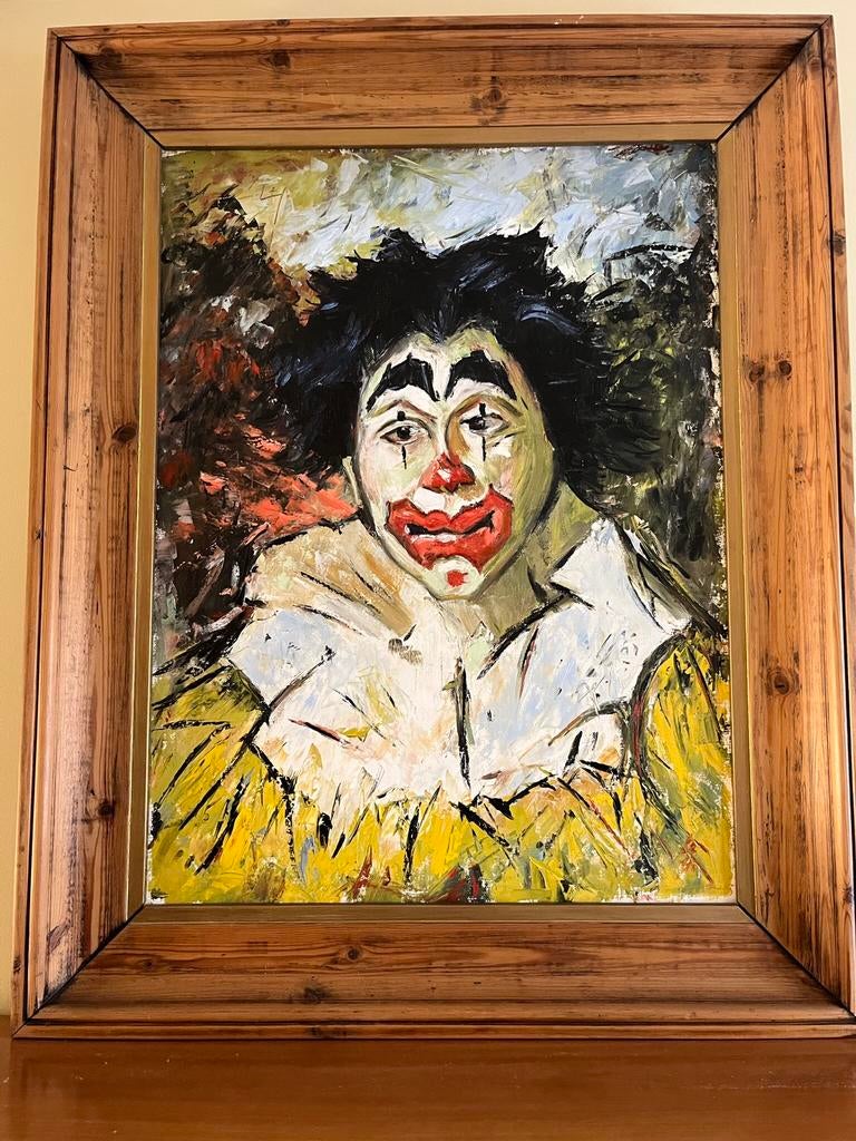 Peinture sur toile : Clown, Enlèvement, Comme neuf, Peinture