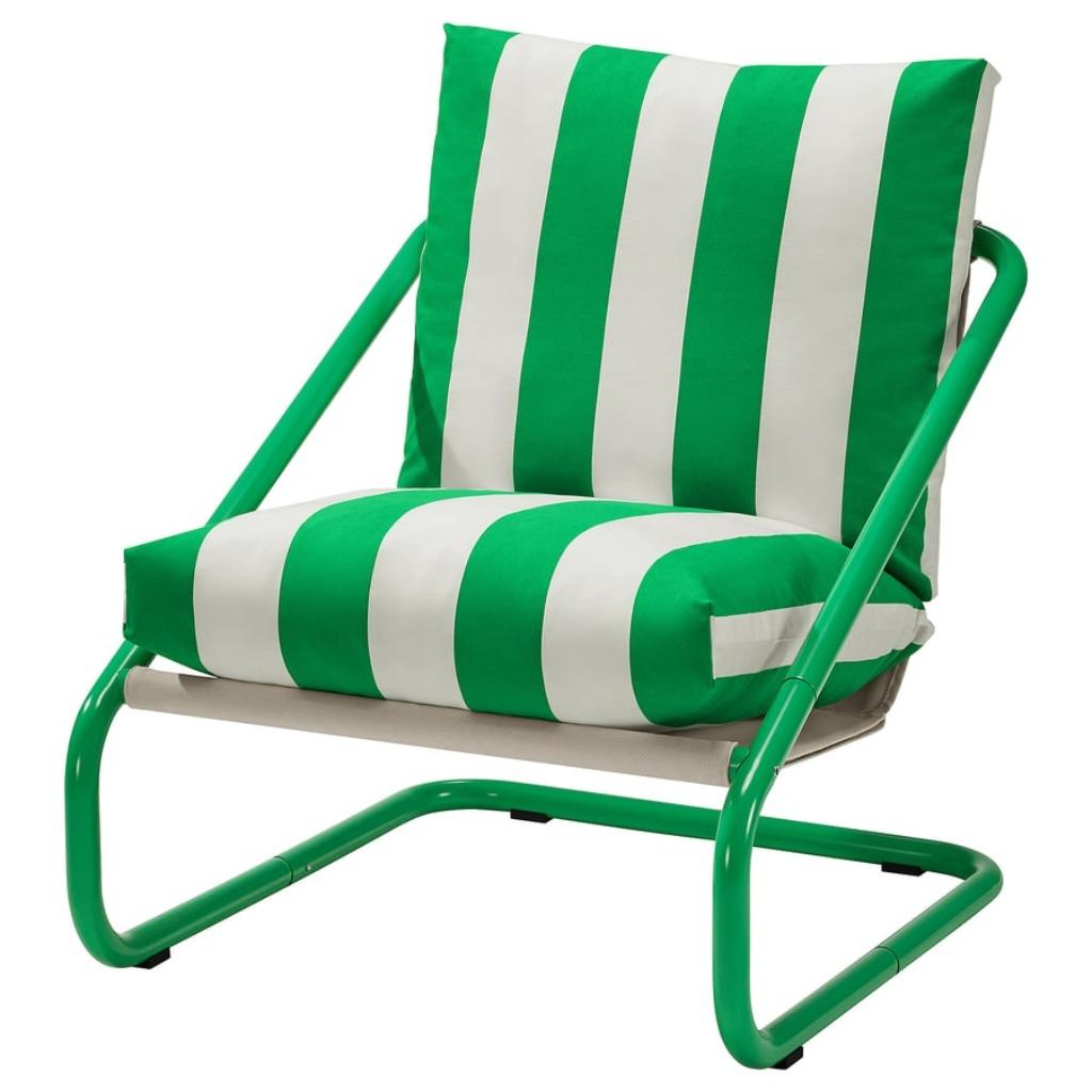 Fauteuil ÖNNESTAD blanc/vert, Maison & Meubles, Fauteuils, Enlèvement, Comme neuf, Tissus