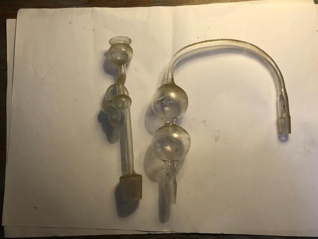 Verreries de laboratoire, lot de deux dispositifs anciens, Enlèvement
