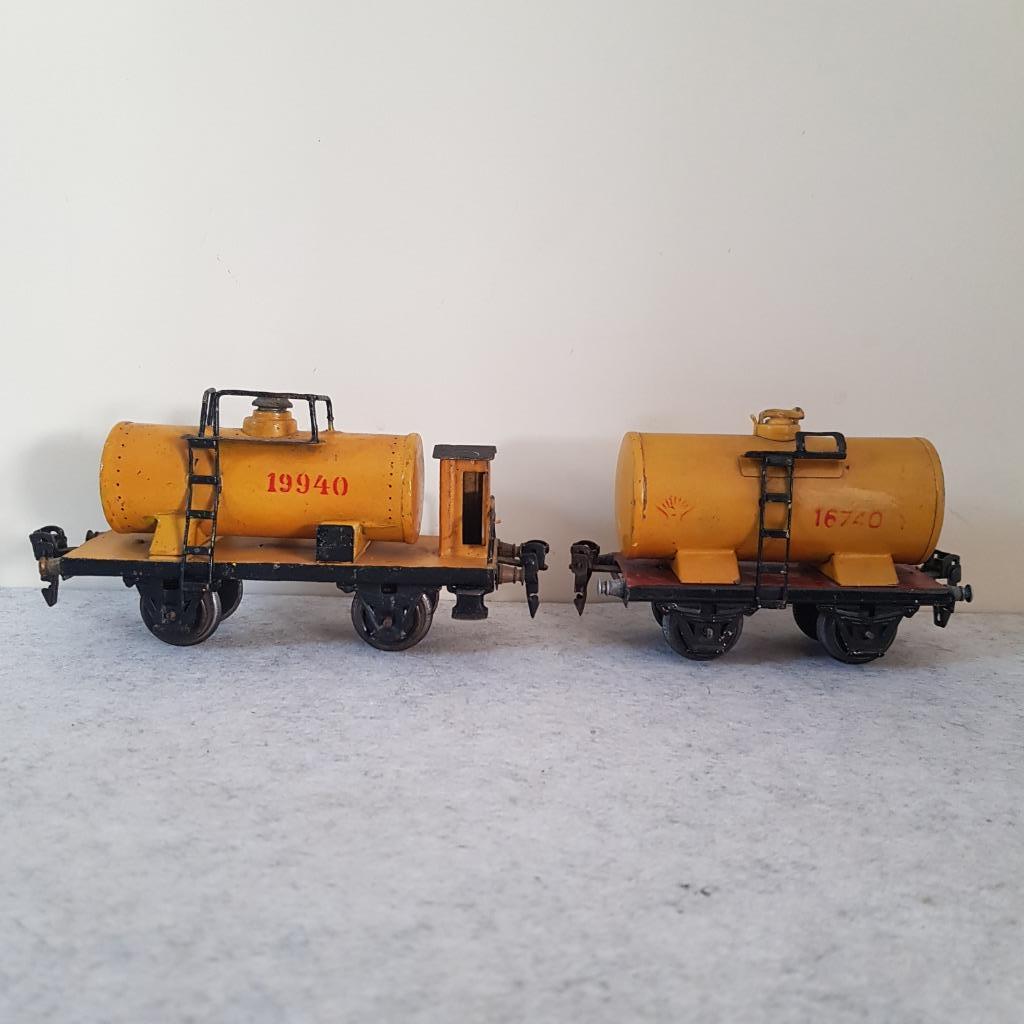 Marklin 2 Shell wagons in blik. 16740 en 19940, Hobby en Vrije tijd, Ophalen of Verzenden, Wagon