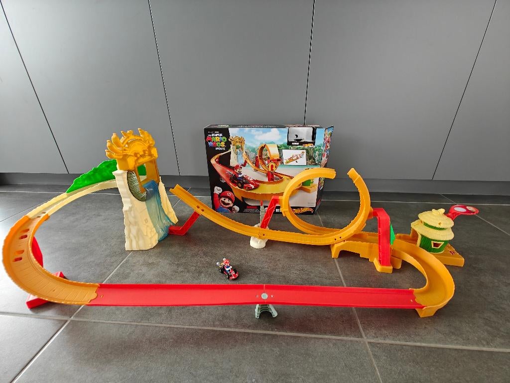 Hot Wheels Mario racebaan, Ophalen, Hot Wheels, Handmatig, Met looping