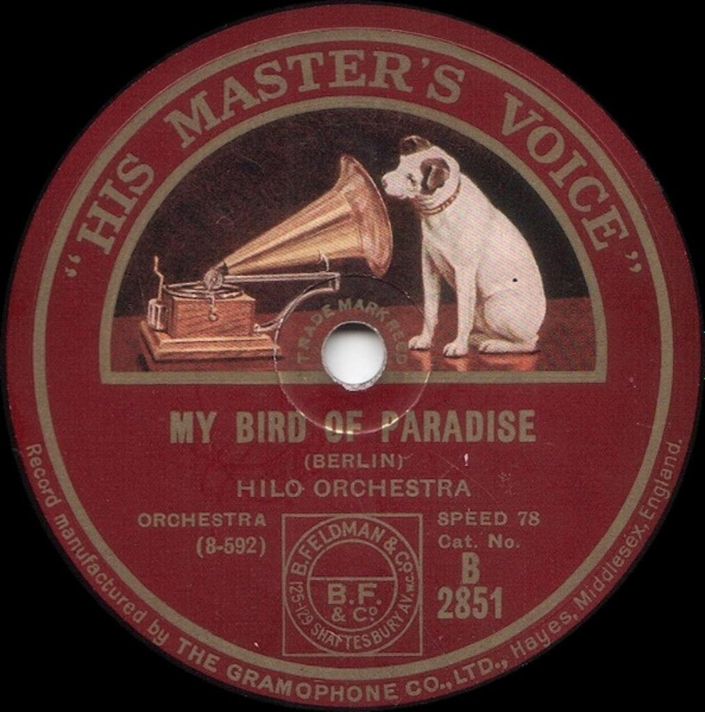 Hilo Orchestra* — Mijn paradijsvogel/Lou'siana slaapliedje, Ophalen, Voor 1940, 10 inch