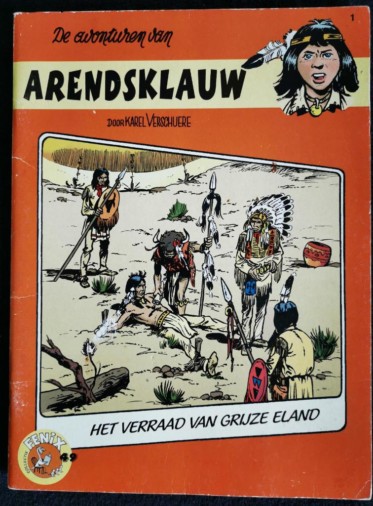 De avonturen van Arendsklauw - 1, Boeken, Eén stripboek, Ophalen of Verzenden, Zo goed als nieuw, Karel Verschuere
