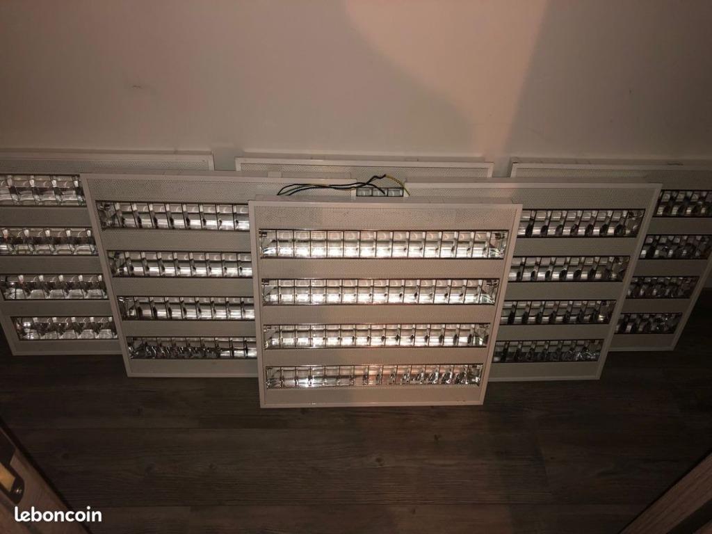 3 Dalles lumineuses T5 60x60, Enlèvement, Utilisé