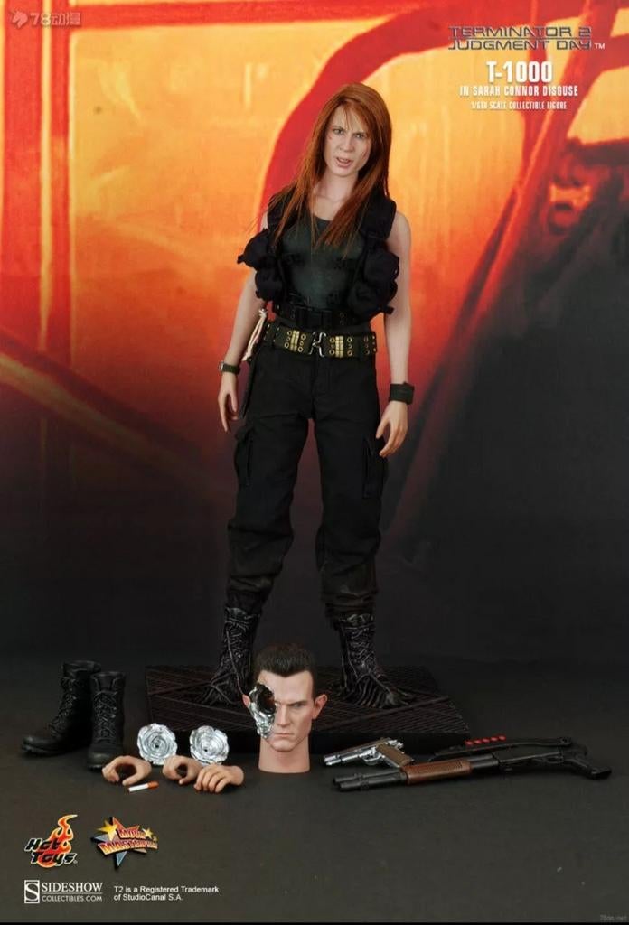 Terminator 2 " Hot Toys " 1/6 Sarah Connor T-1000, Comme neuf