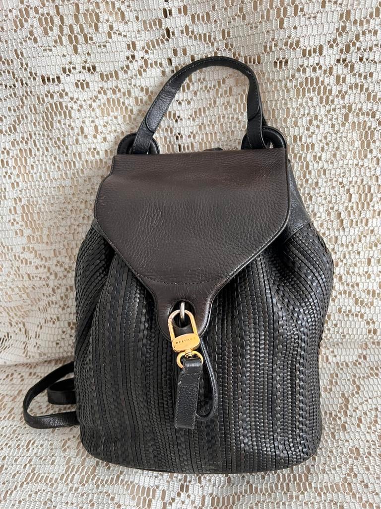 DELVAUX rugzak model Soleil geweven leer, Ophalen of Verzenden, Zo goed als nieuw