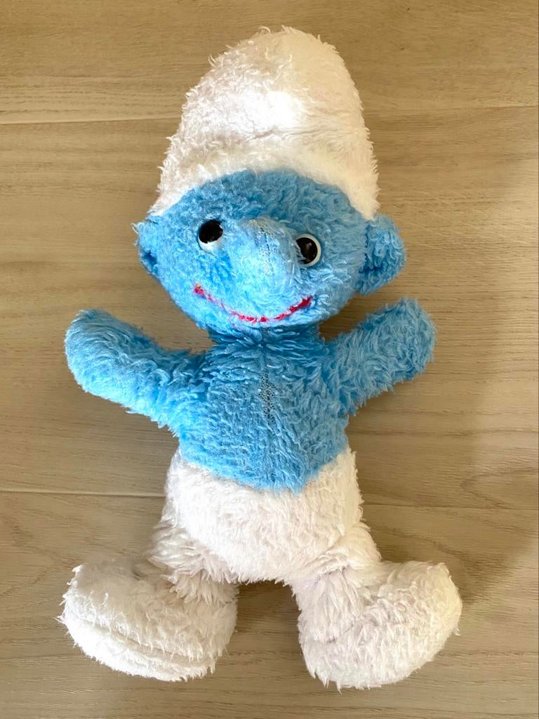 Ancienne peluche Schtroumpf - années ´70, Collections, Enlèvement ou Envoi, Utilisé, Poupée, Figurine ou Peluche