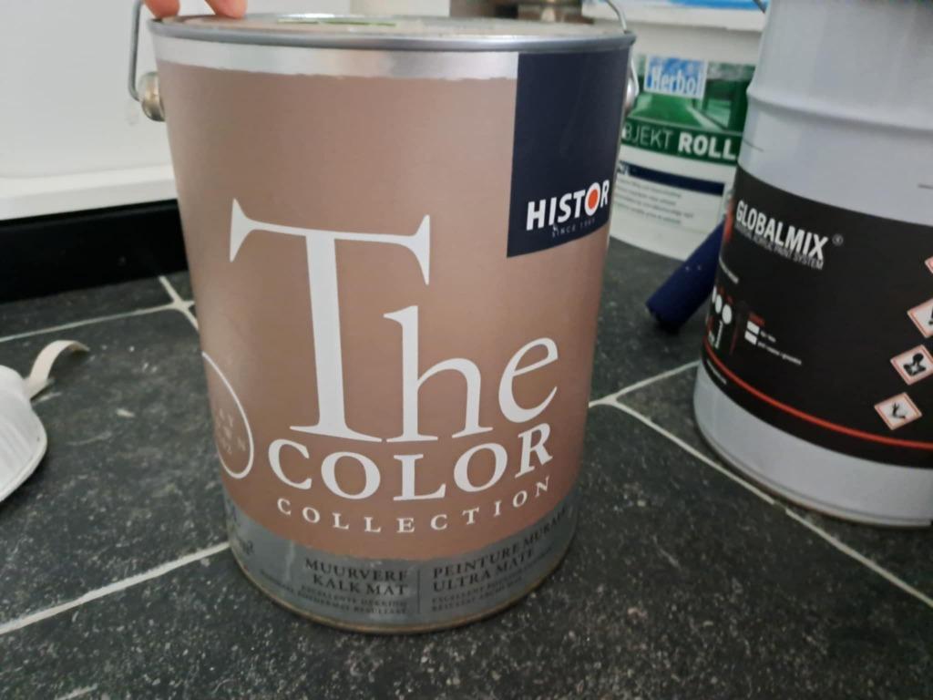Histor Clay brown 5L (Nieuw) 3potten, Bricolage & Construction, Peinture, Vernis & Laque, 5 à 10 litres, Enlèvement, Neuf, Beige