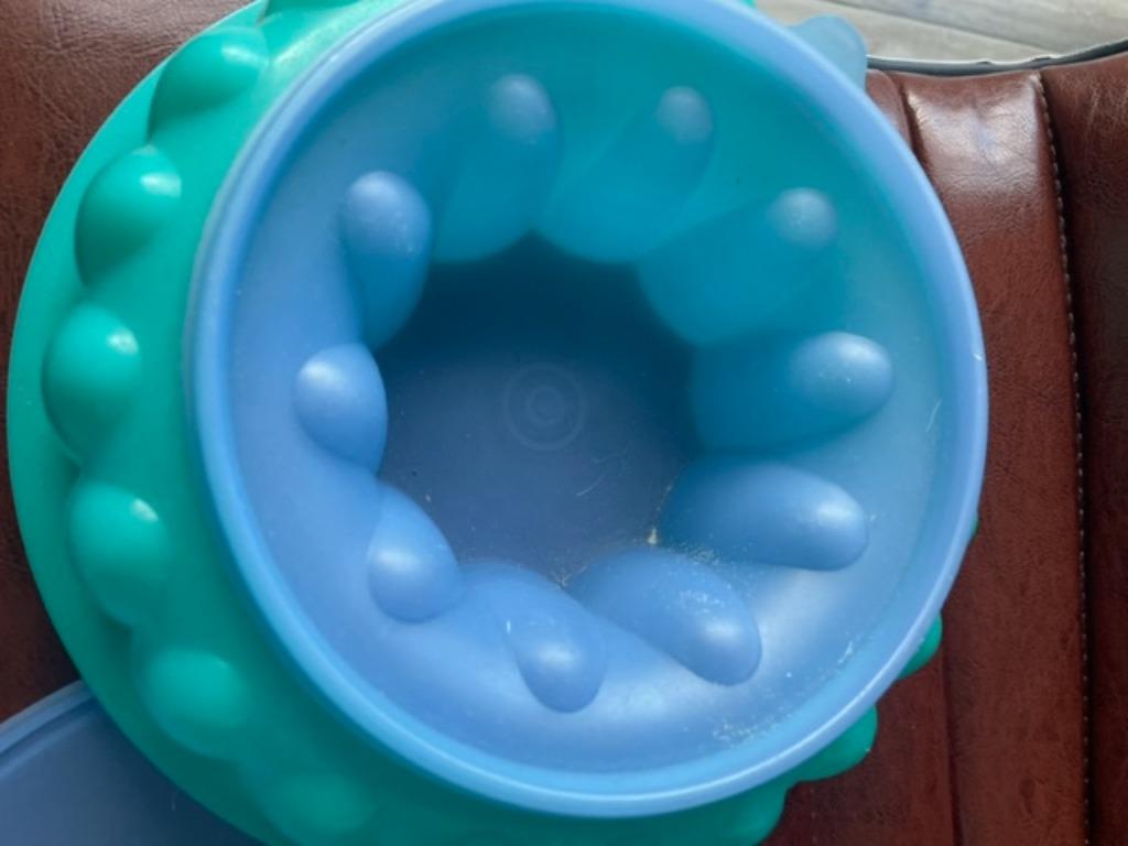 Grote Tupperware ring Blauw/groen pudding/taart, Enlèvement ou Envoi, Neuf, Bleu
