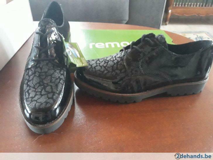 Remonte veterschoenen laké zwart nieuw, Enlèvement, Neuf, Noir, Autres types