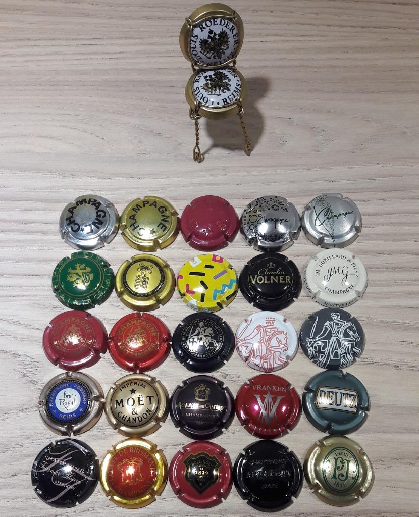 Lot de 25 capsules de Champagne + chaise ( lot 3), Enlèvement ou Envoi