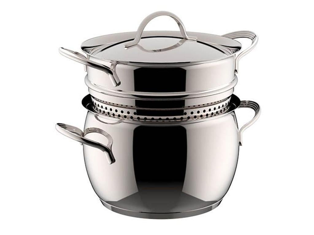 Nieuw -30% | Lagostina Armonia Pastaiola 22cm | 6L, Huis en Inrichting, Keuken | Potten en Pannen, Nieuw, Pannenset, Inox, Inductieplaat