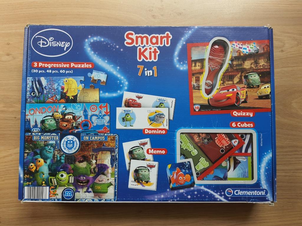 Puzzels Disney - Smart kit 7 in 1 (cars, nemo, monster), Enlèvement, 10 à 50 pièces, Comme neuf, 2 à 4 ans