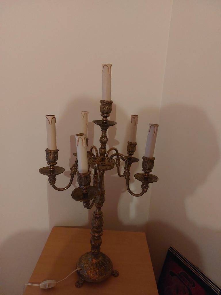 bronzen kandelaar, Antiek en Kunst, Ophalen, Koper of Brons
