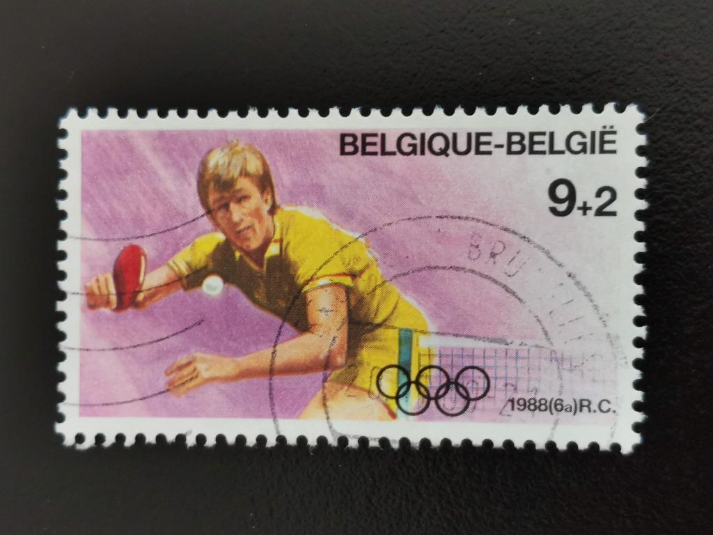 Belgique 1988 - Jeux Olympiques de Séoul - tennis de table, Enlèvement ou Envoi, Affranchi, Jeux olympiques