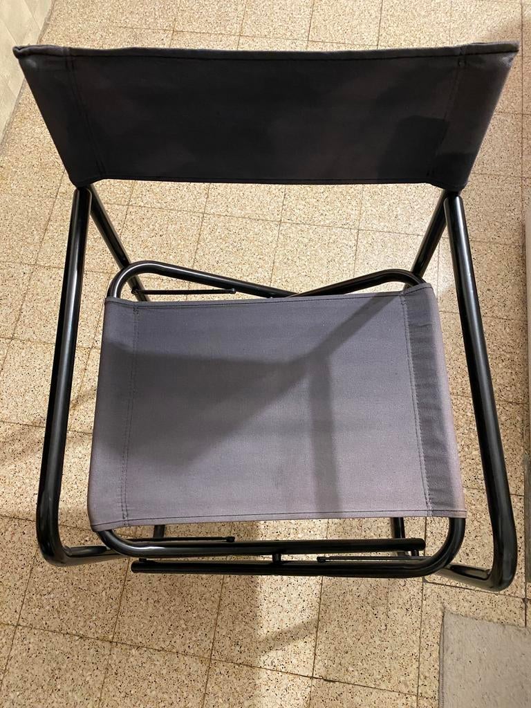 Chaise pliable en métal & tissu, parfait état, 15€, Caravanes & Camping, Enlèvement ou Envoi, Utilisé, Accessoire de mobilier de camping