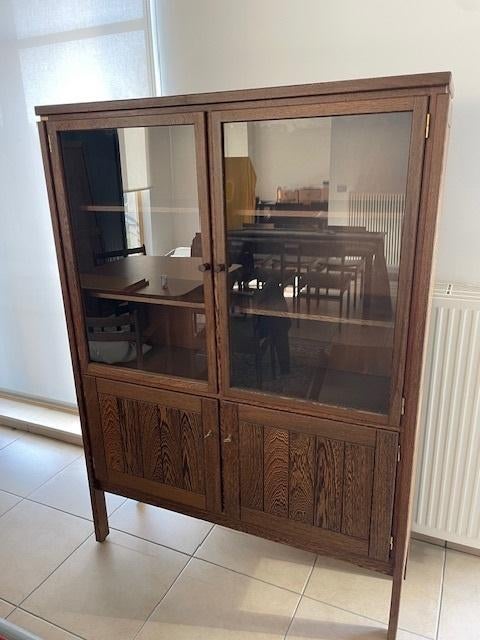 VITRINEKAST VAN DEN BERGHE - PAUVERS, Ophalen, Glas, Met deur(en), 100 tot 150 cm