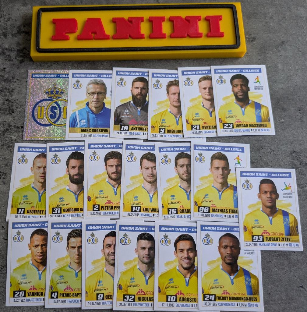 PANINI FOOTBALL 2017 19 AUTOCOLLANTS UNION ST GILLIS, Enlèvement ou Envoi, Neuf