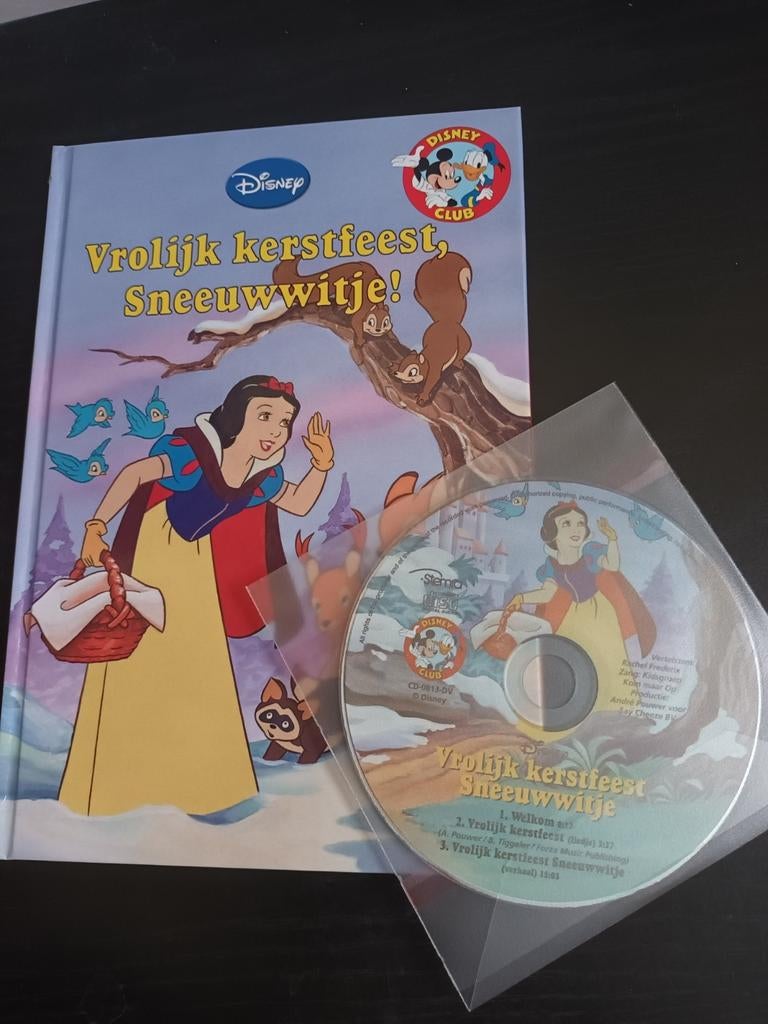Vrolijk kerstfeest Sneeuwwitje boek + CD, Boeken, Ophalen of Verzenden, Disney, Cd, Kind