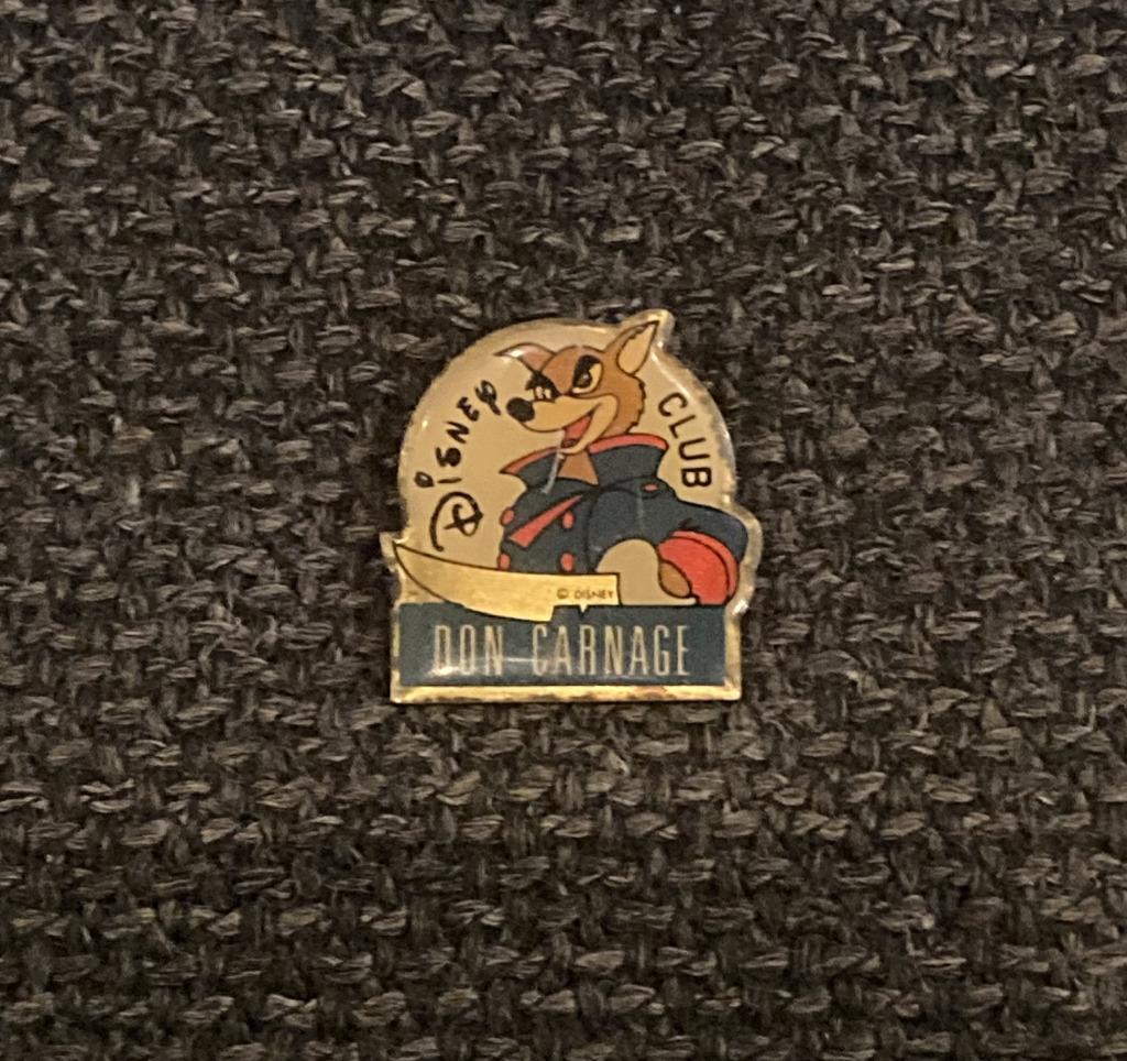 PIN - DISNEY CLUB - DON CARNAGE, Envoi, Utilisé, Figurine, Insigne ou Pin's