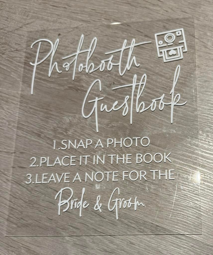 Staander plexi photobooth guestbook huwelijk, Hobby en Vrije tijd, Feestartikelen, Ophalen