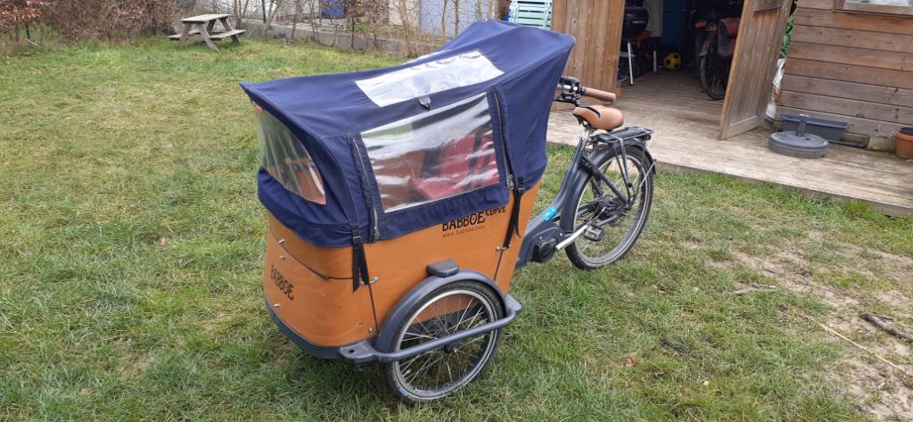 Babboe Curve Mountain 2019 4000 km bakfiets, Fietsen en Brommers, Ophalen of Verzenden, Gebruikt, 4 kinderen of meer, Elektrisch
