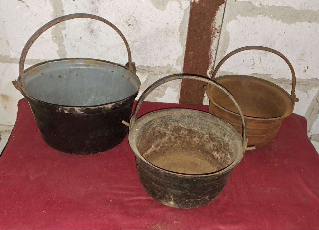 Ketel ketels oude gietijzeren ketels decoratie, Verzenden