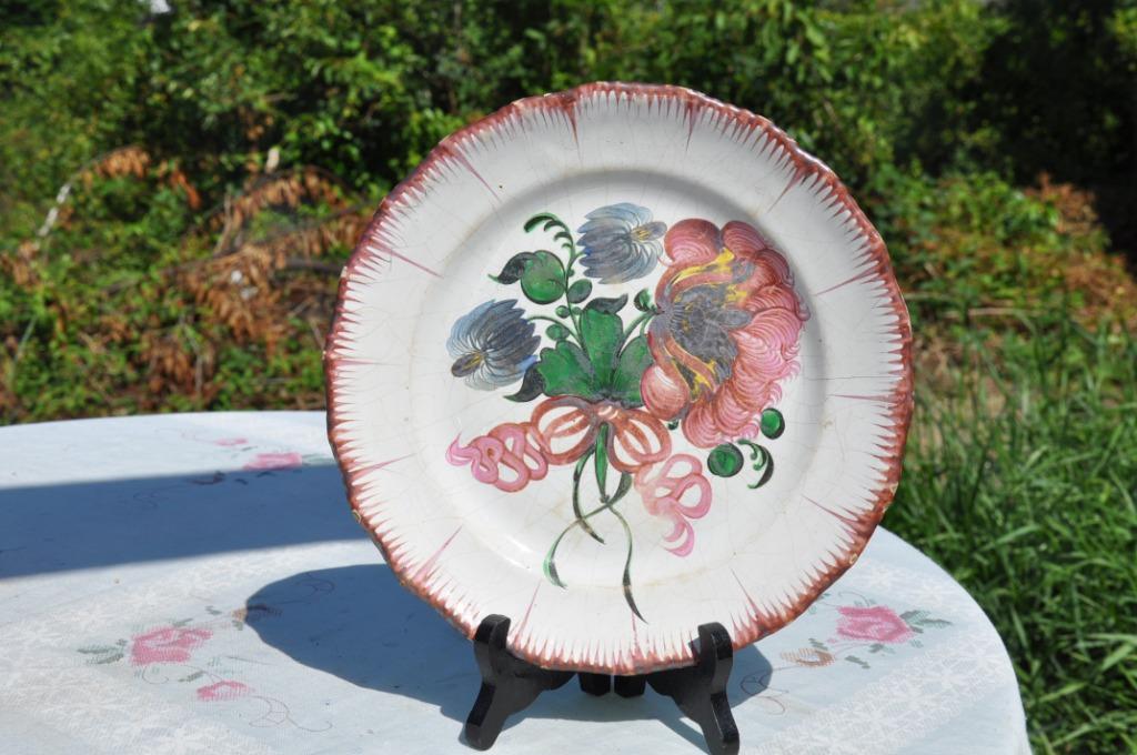 §  assiette faience francaise decor floral (8), Ophalen of Verzenden