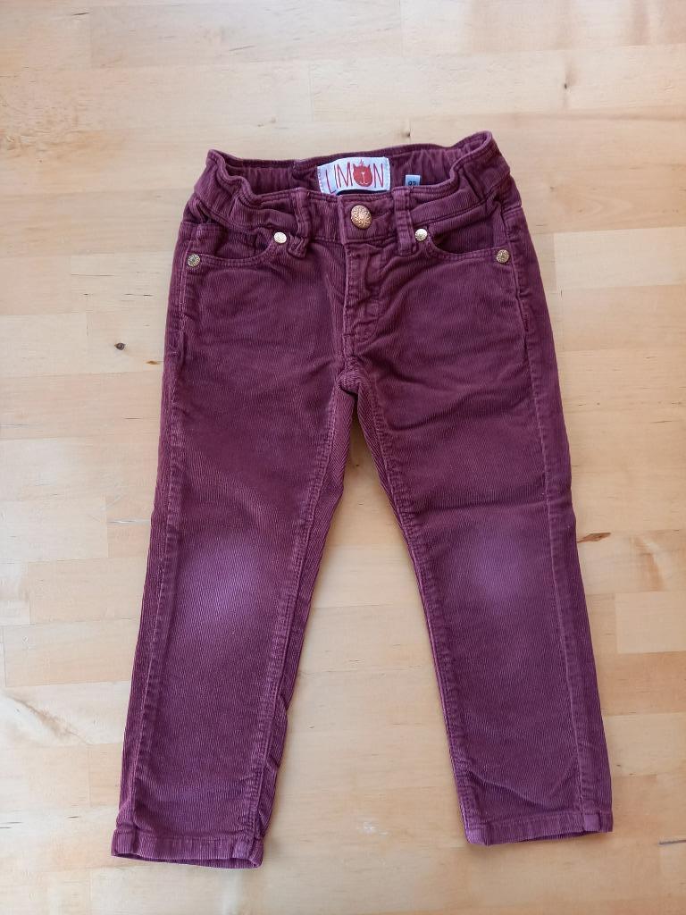 Mooie warme bordeaubroek, merk Limon, maat 92, meisje, Kinderen en Baby's, Broek, Gebruikt, Meisje, Ophalen of Verzenden
