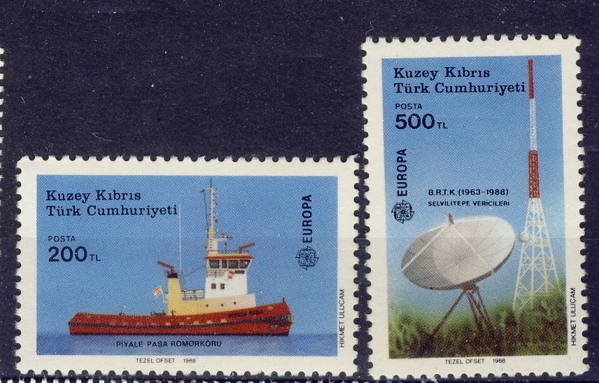 Chypre (TK) 1988 - CEPT n 223 - 224 **, Timbres & Monnaies, Envoi, Autres pays, Non oblitéré