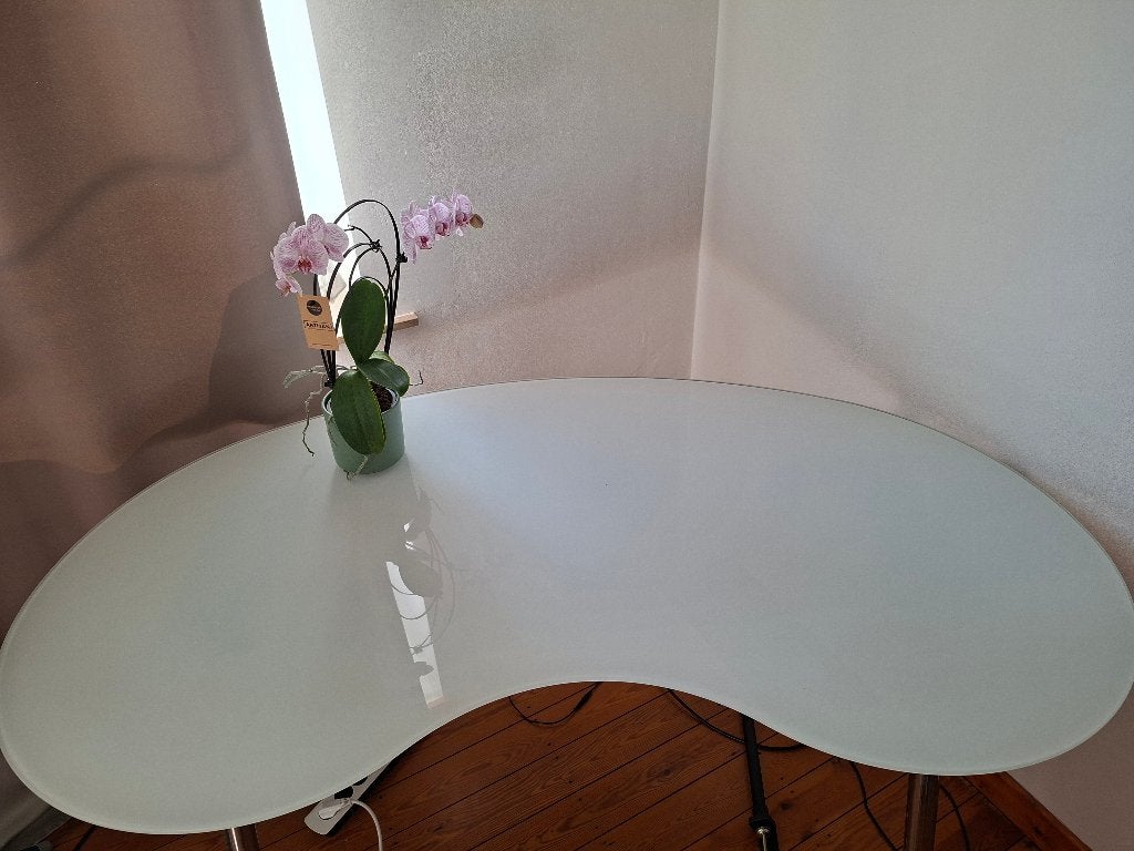 Table bureau IKEA en verre, Enlèvement, Utilisé, IKEA, Réglable en hauteur