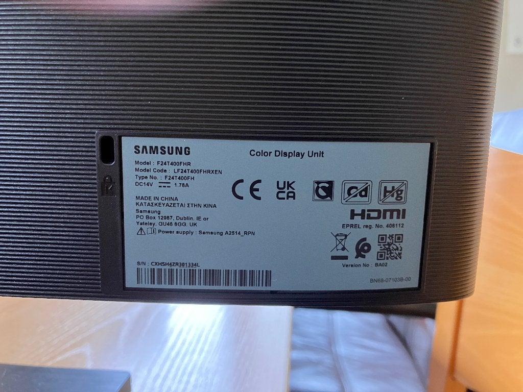 Moniteur Samsung 24 pouces -F24T400FHR, Informatique & Logiciels, Moniteurs, 3 à 5 ms, HDMI, IPS, Enlèvement ou Envoi