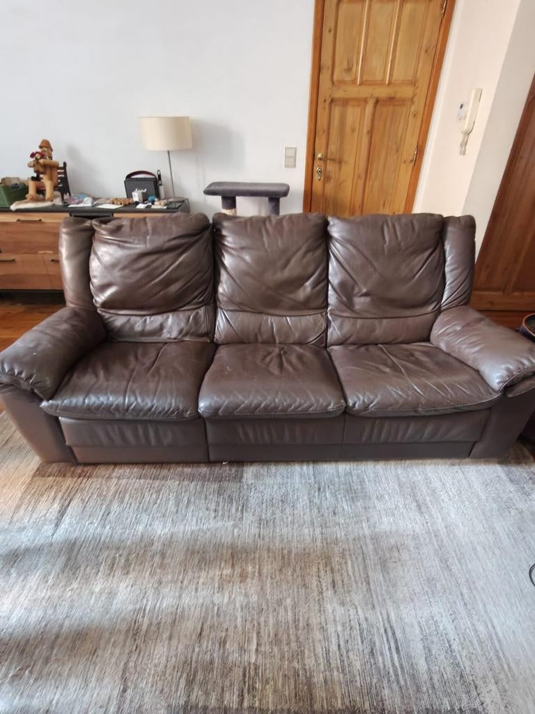 Lederen sofa's, Ophalen, Gebruikt, Driepersoons, Leer